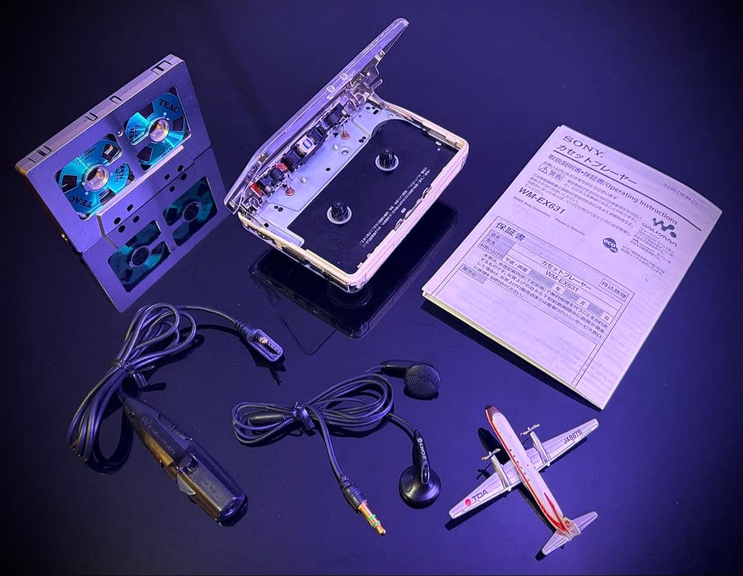 カセットウォークマンSONY WM-EX631透明カバー「整備済み、完動超美品」