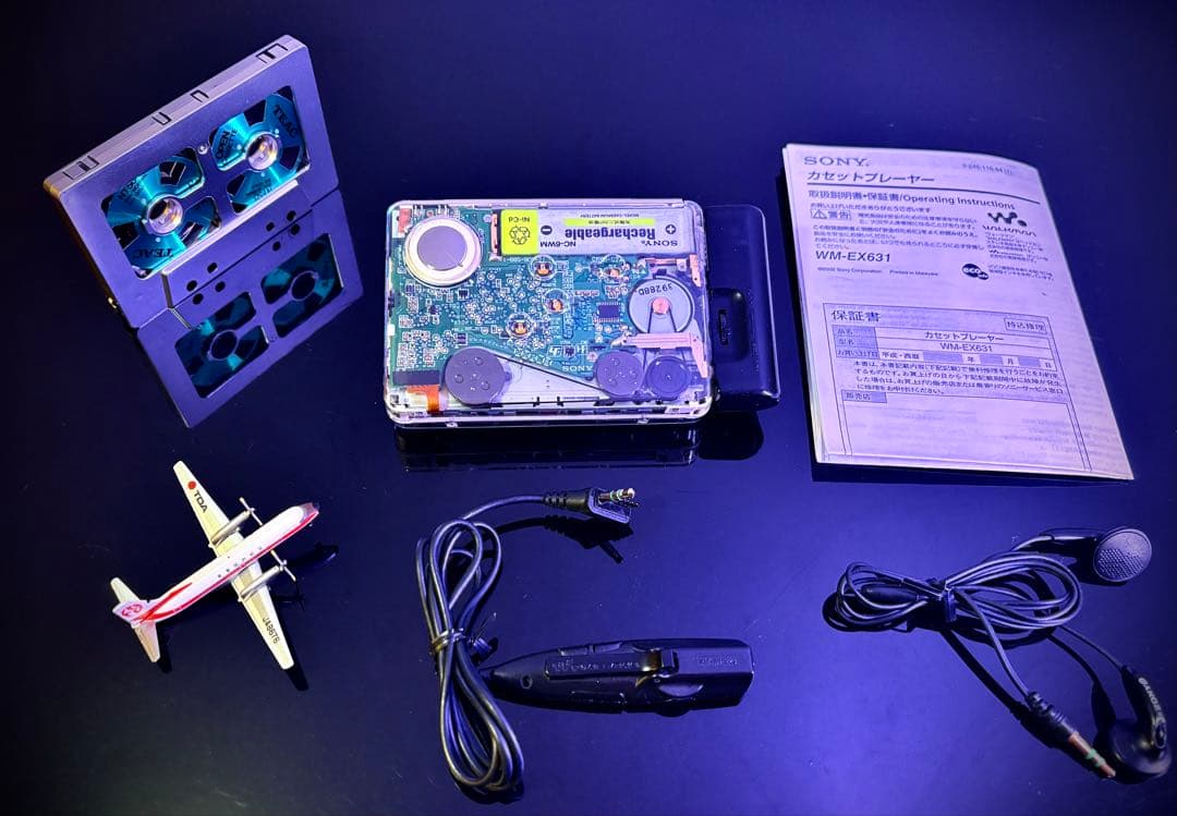 カセットウォークマンSONY WM-EX631透明カバー「整備済み、完動超美品」