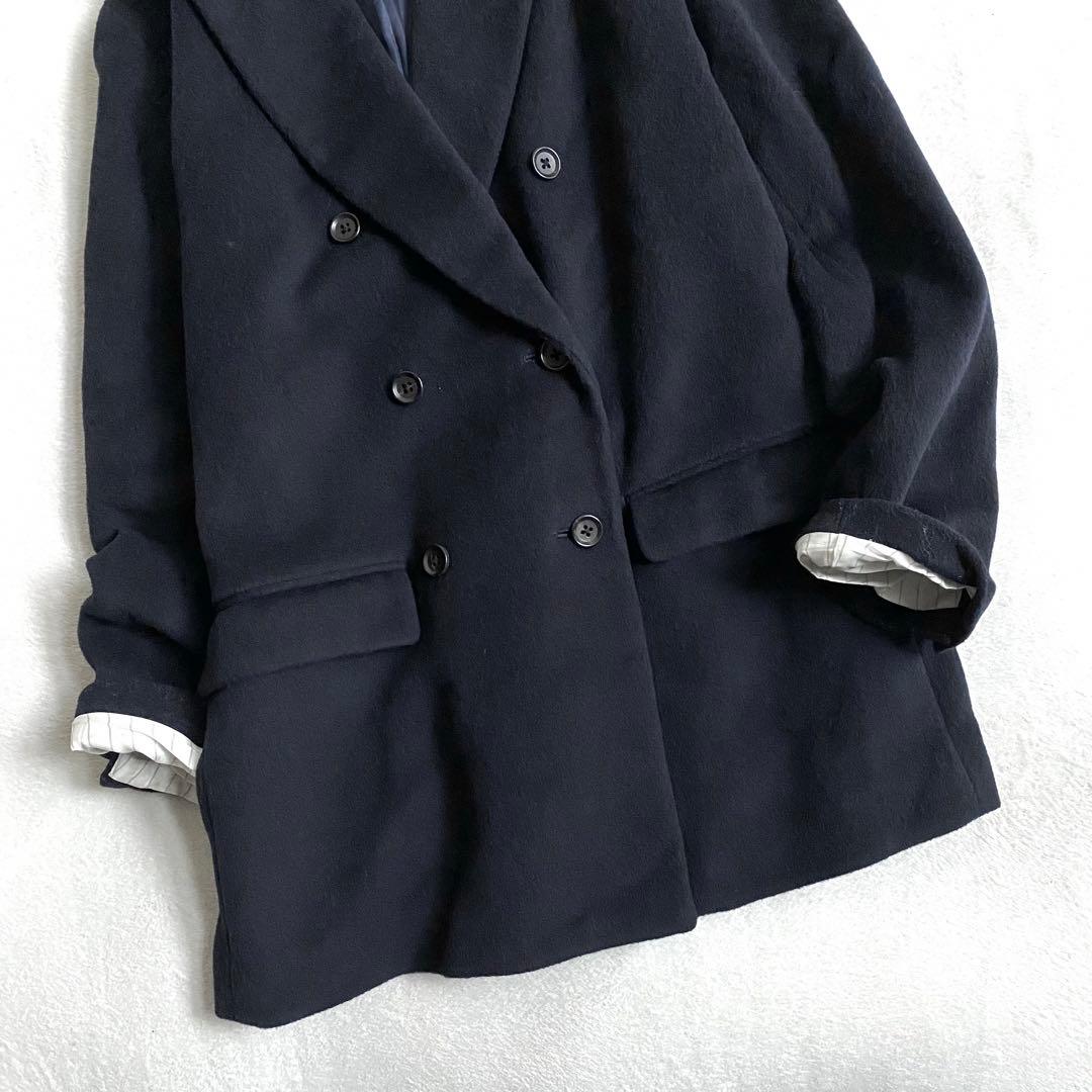 【美品✨】FRAMeWORK ライトビーバーダブルブレストジャケット　ネイビー