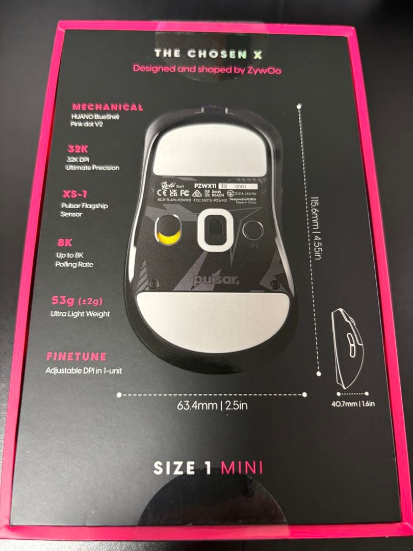 新品未開封　Pulsar ZywOo The Chosen Mouse Mini