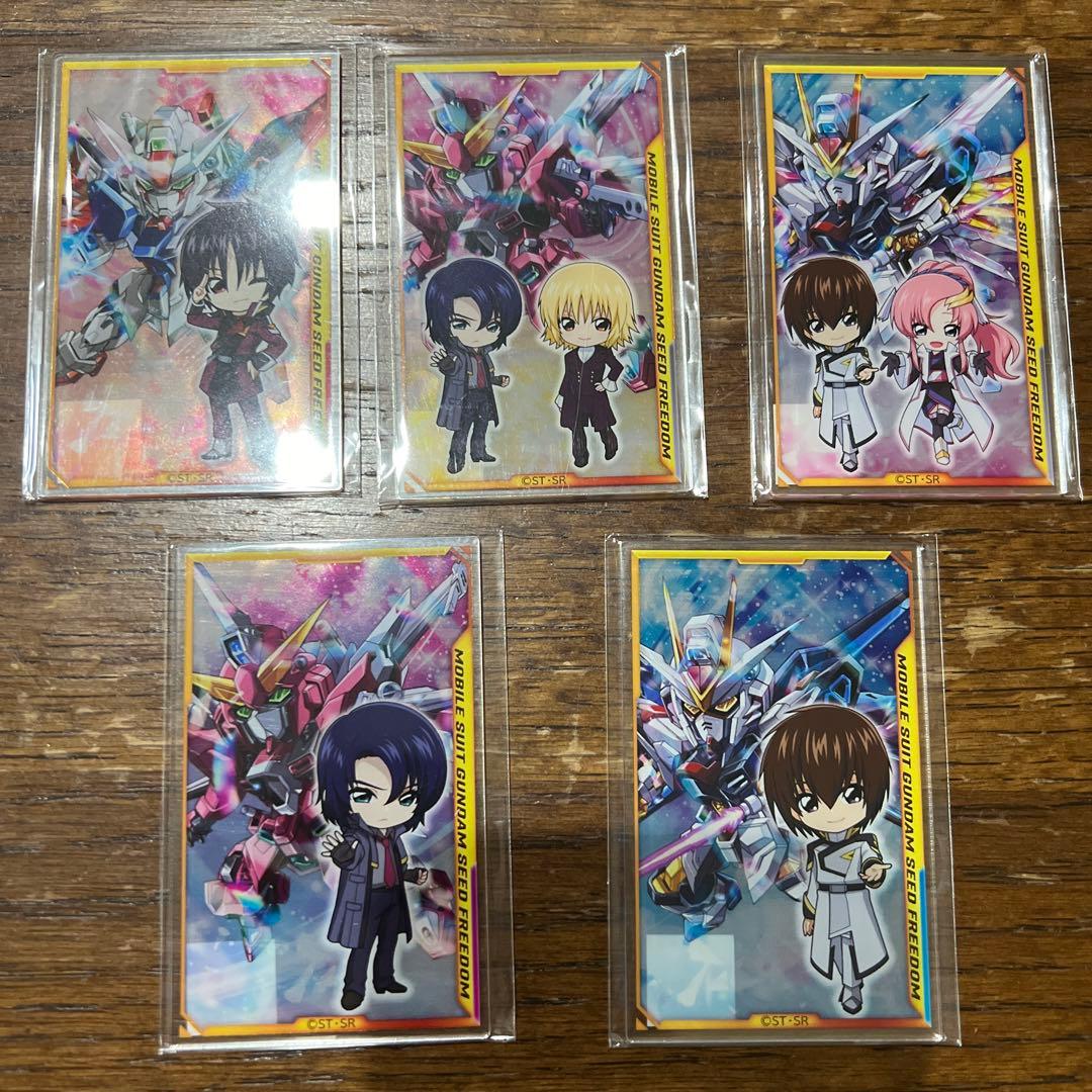 現在入手不可　限定　ガンダムSEED検定　満点　カード　5種コンプリートセット