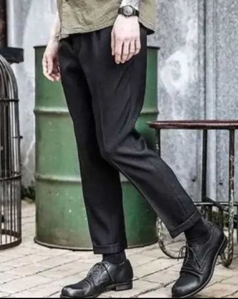 美品　MR.OLIVE セットアップ　ピークドラペルジャケット　パンツ　ブラック