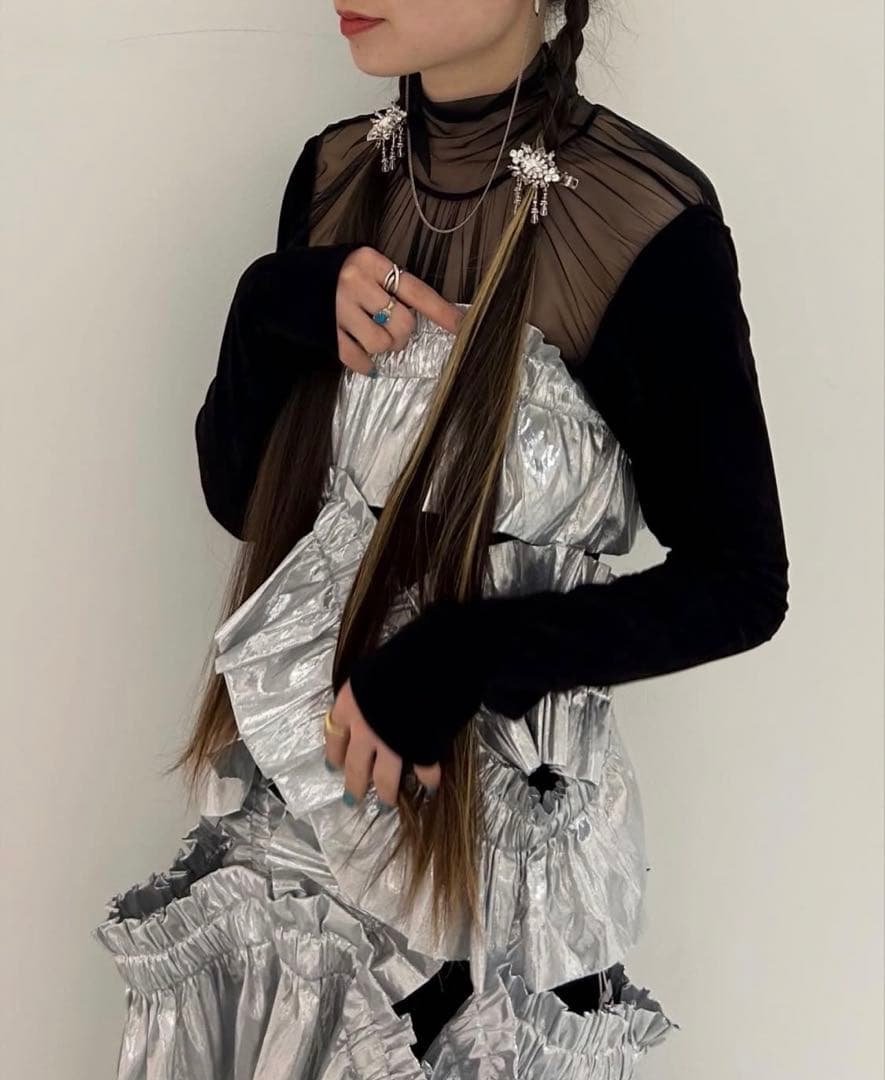 Tanaka Daisuke / crystal hair clip 左用