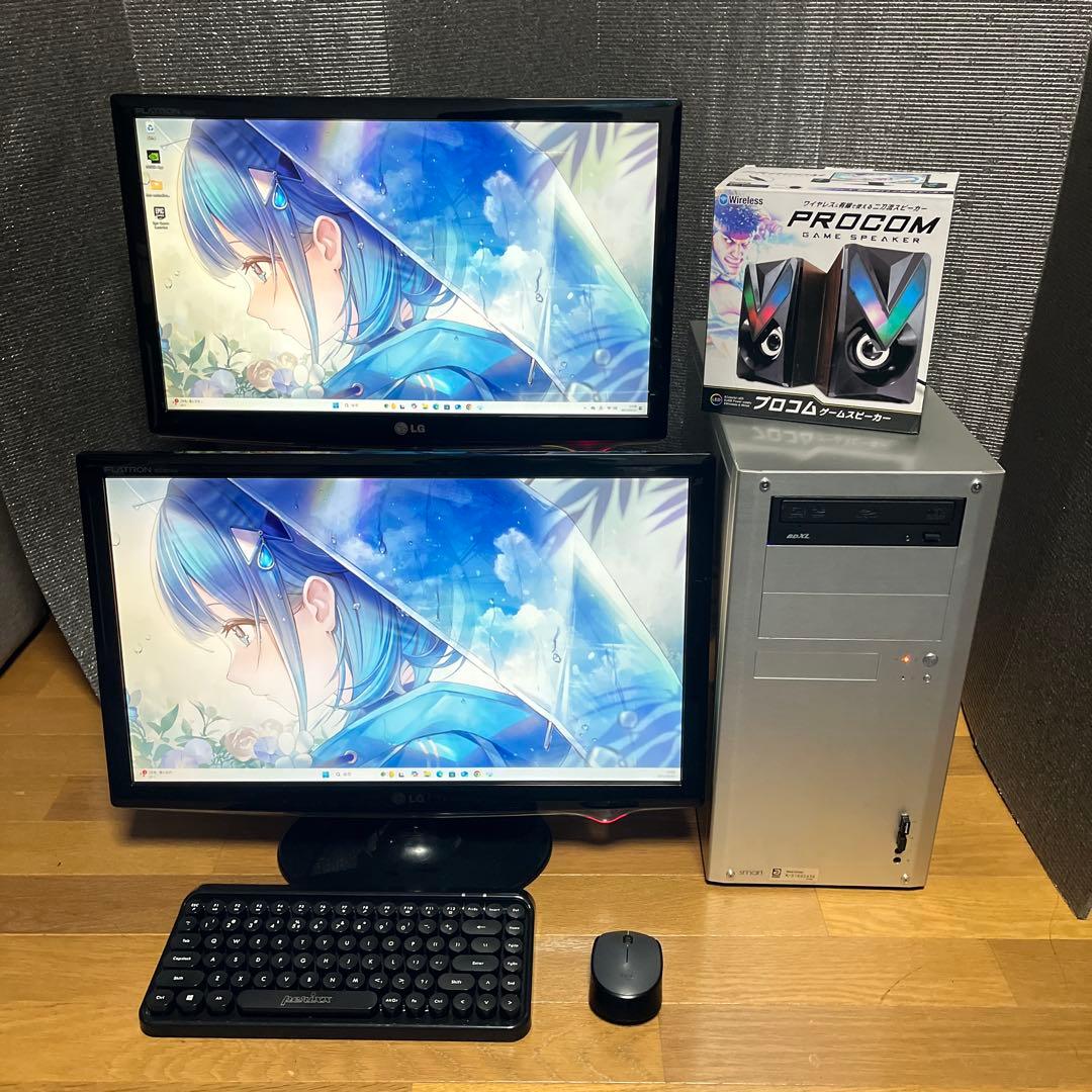 メル様優先★期間限定★ダブルモニターPCフルセット