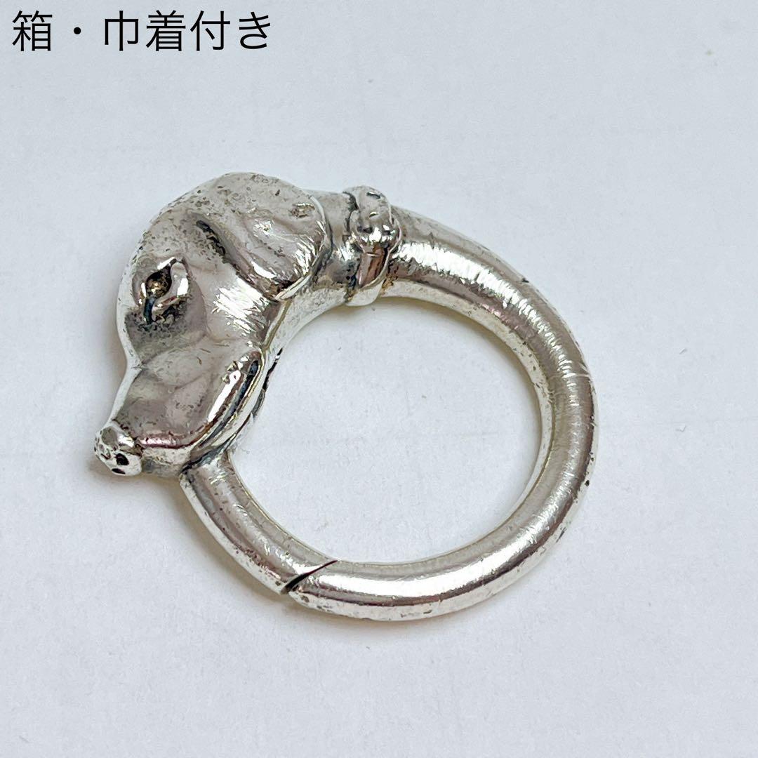 ティファニー　ヴィンテージ　ドッグ　ヘッド　キーリング　925