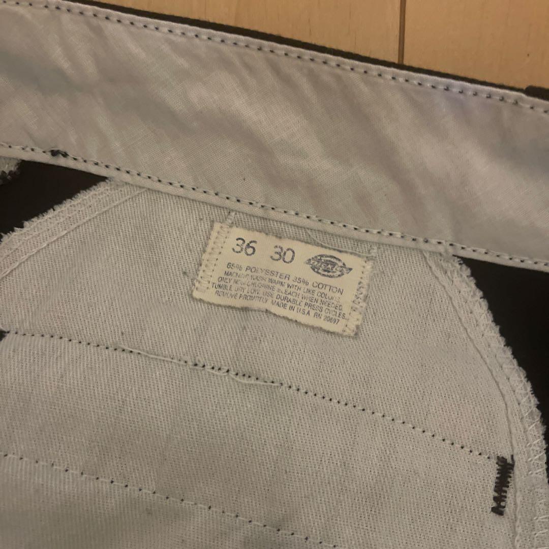 Dickies ブラック チビタグ w36 80s ディッキーズ　USA