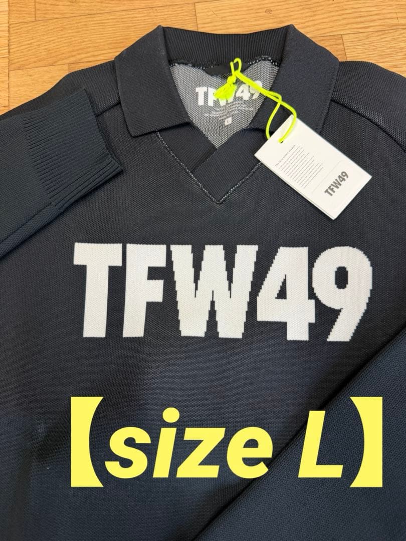 新品正規品【TFW49/L】ニットポロ　長袖カットソー高機能ポリエステルUVケア
