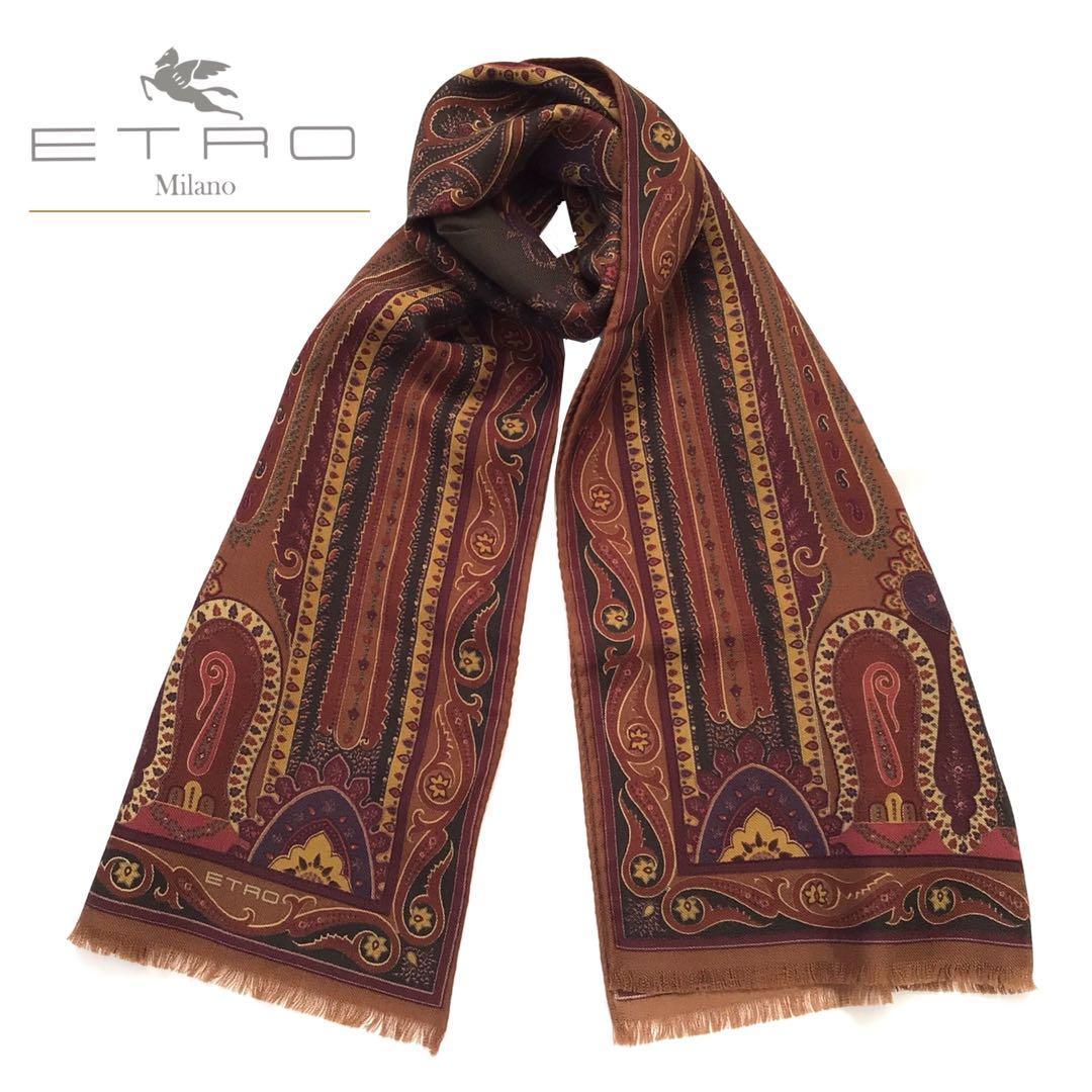 【新品】エトロ スカーフ ウールシルク ペイズリードレイクス アナトミカ西口修平