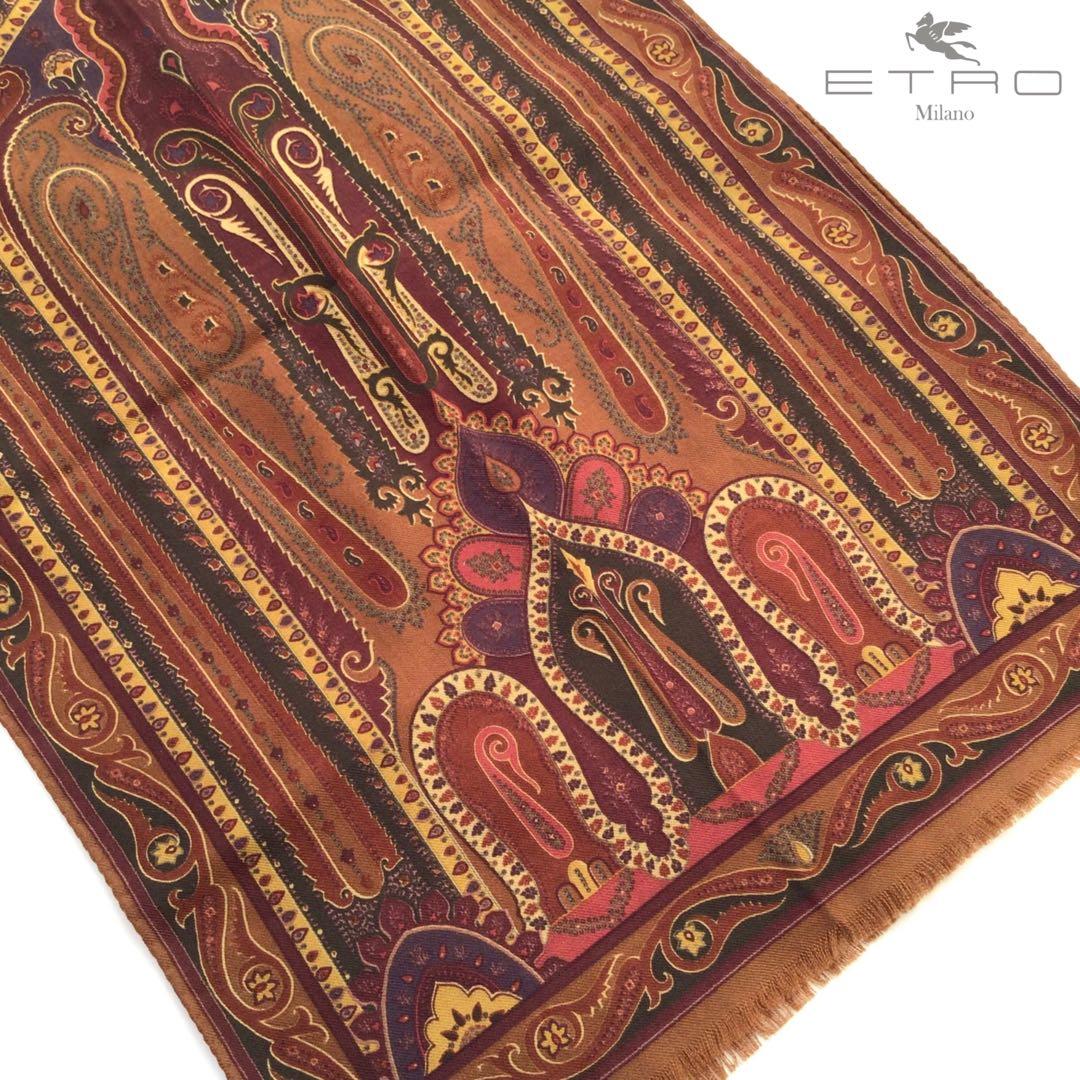 【新品】エトロ スカーフ ウールシルク ペイズリードレイクス アナトミカ西口修平