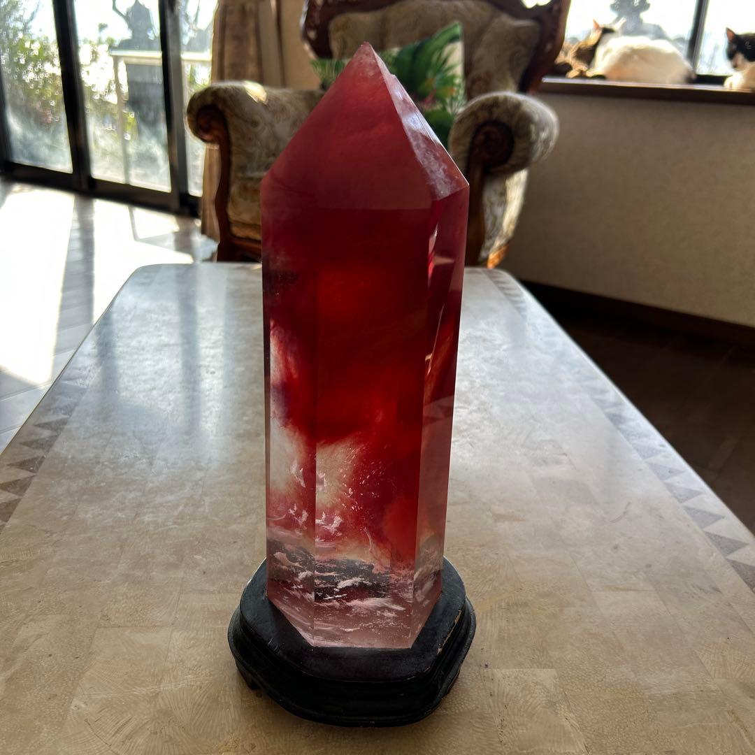 天然赤水晶六角柱