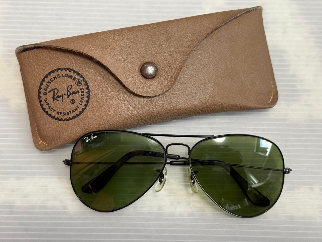 B&L USA レイバン ブラック メタル ミドルグリーン ♯3