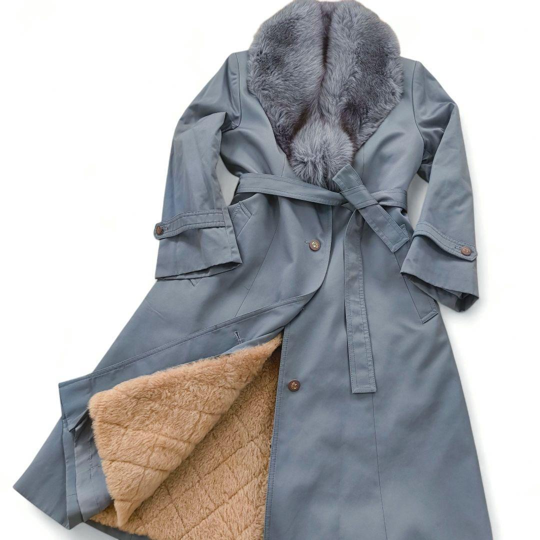 TOGU TOHOMINK　ロングコート　13　ファー　ライナー付　Aライン