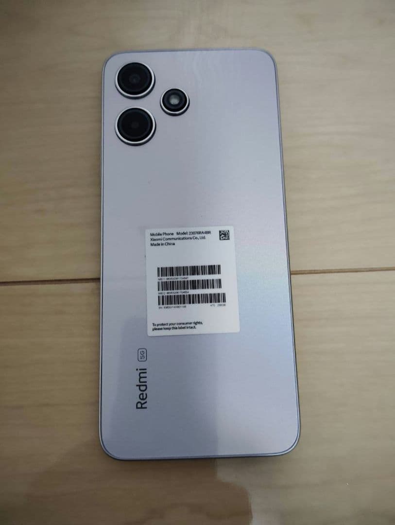 【新品同様】Redmi12 ５Gポーラーシルバー8GB/256GB