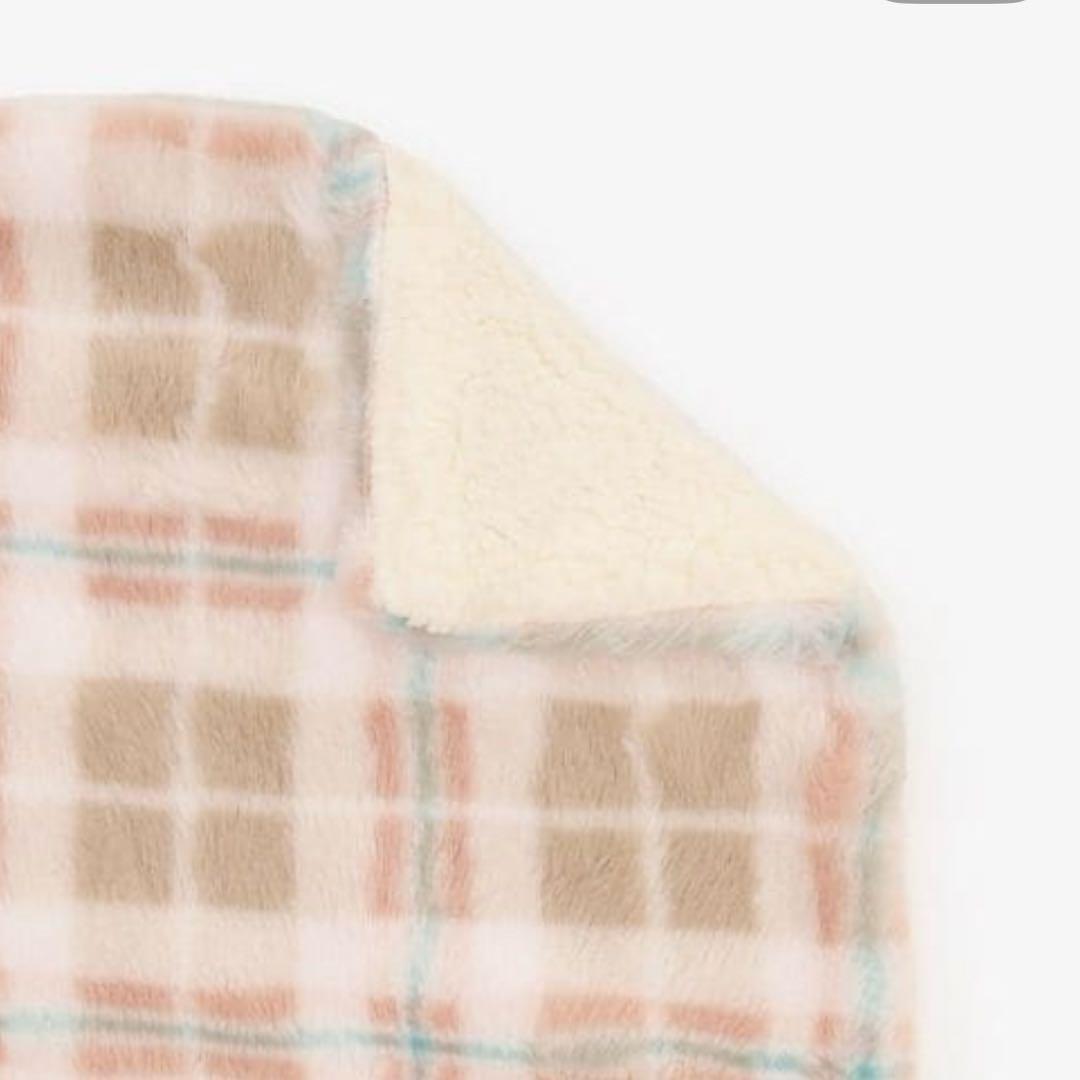 【新品未開封】アフタヌーンティーリビング　毛布　タータンチェック柄　アイボリー