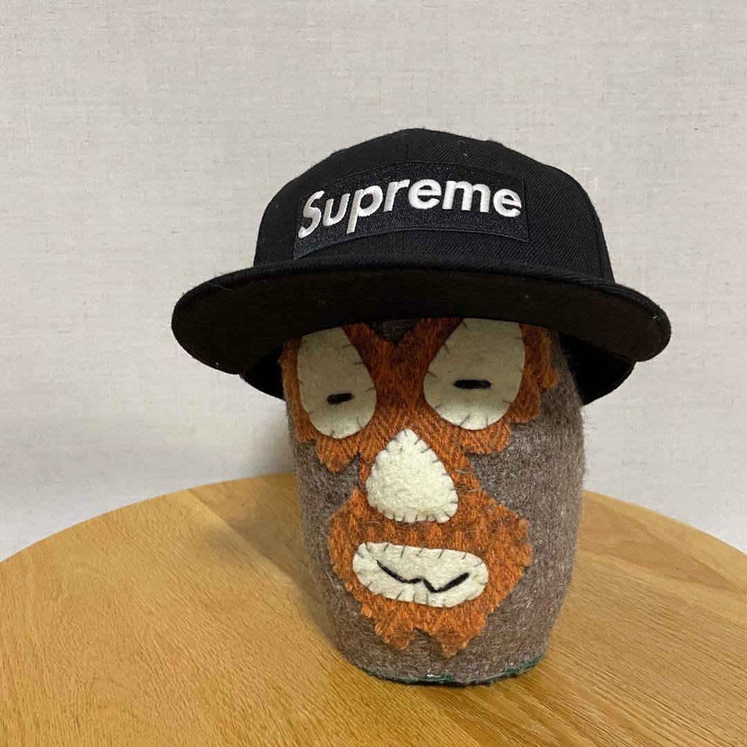 【美品】Supreme ベースボールキャップ 黒 7 1/8