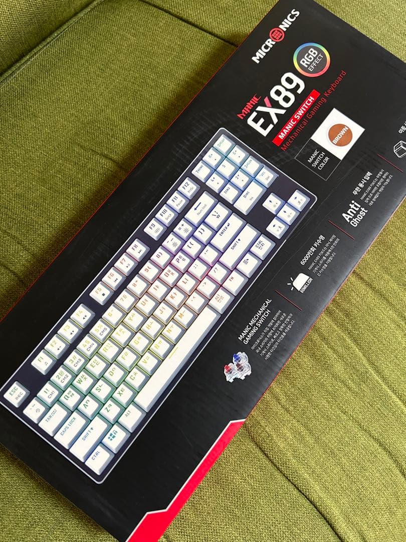 MANIC EX89 テンキーレスPRO ゲーミング機械式 RGB (茶軸)