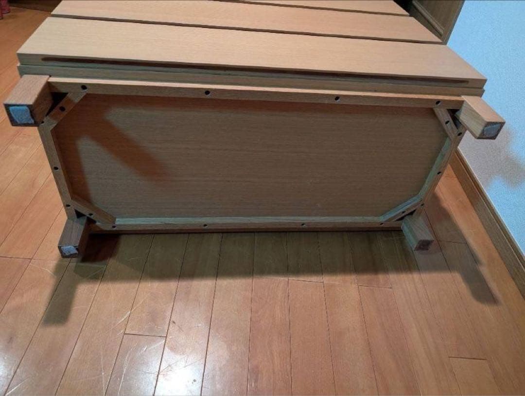 ■送料込■無印 木製チェスト オーク材 4段ワイド 衣類収納 廃盤 タンス 棚