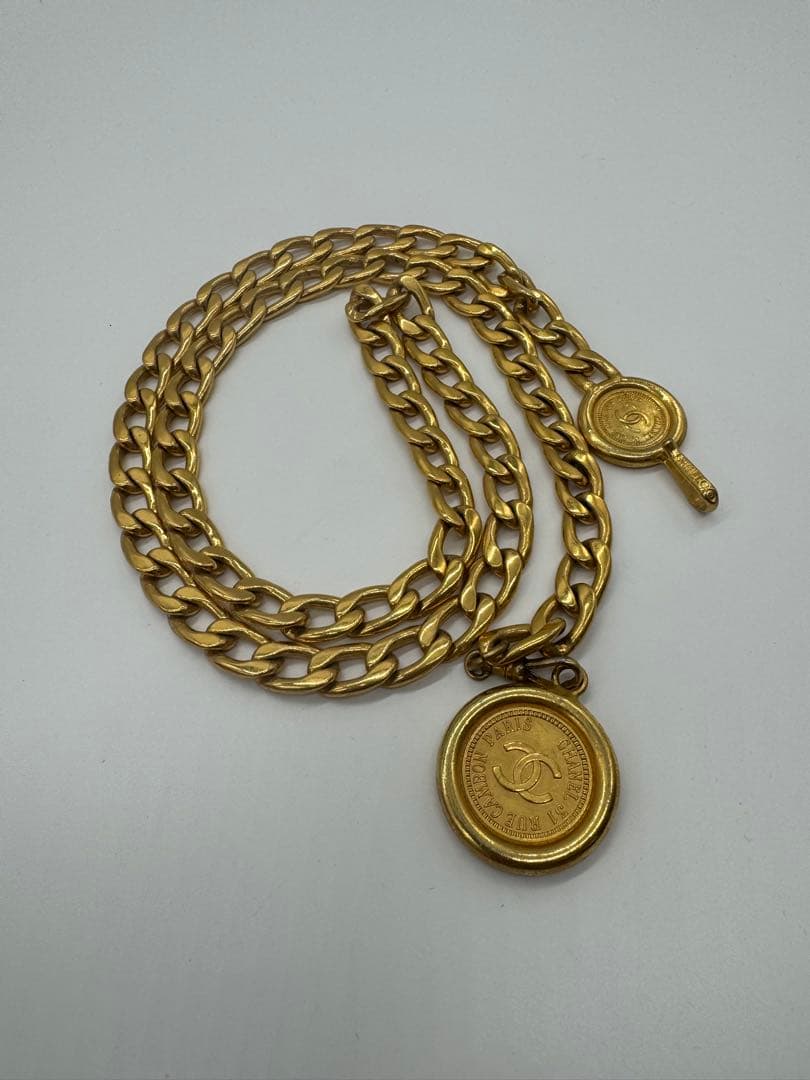 【たまや】CHANEL シャネル ヴィンテージ チェーンベルト