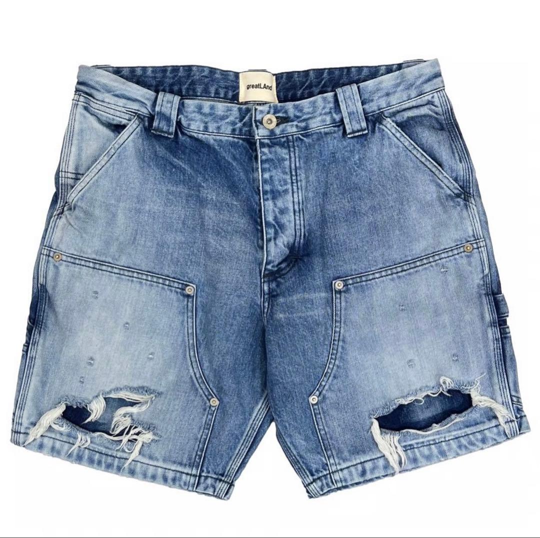 パンツ greatLAnd BAD BOY SHORT DENIM INDIGO L