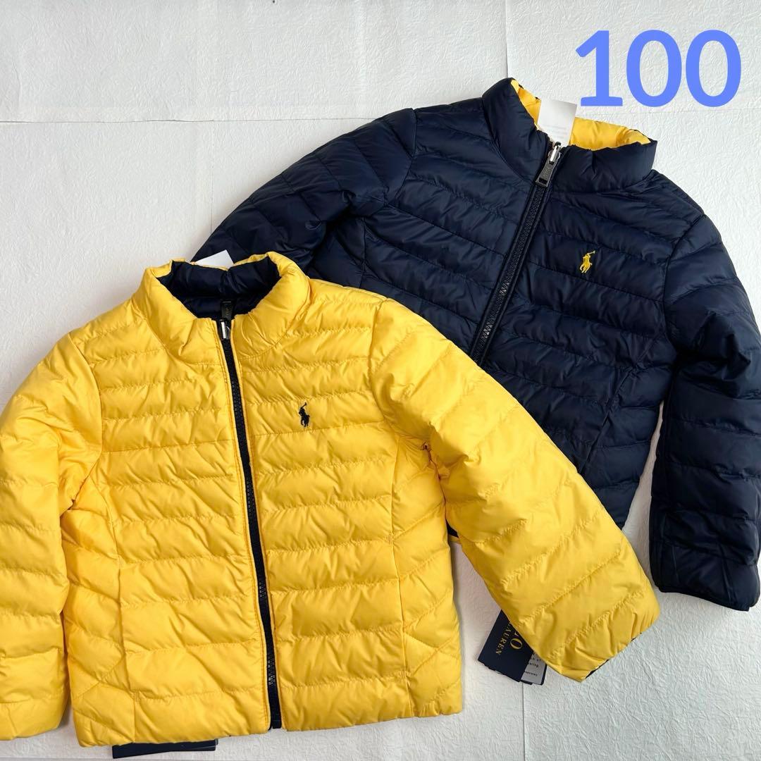 ラルフローレン ユニセックス リバーシブルジャケット イエロー×ネイビー 100