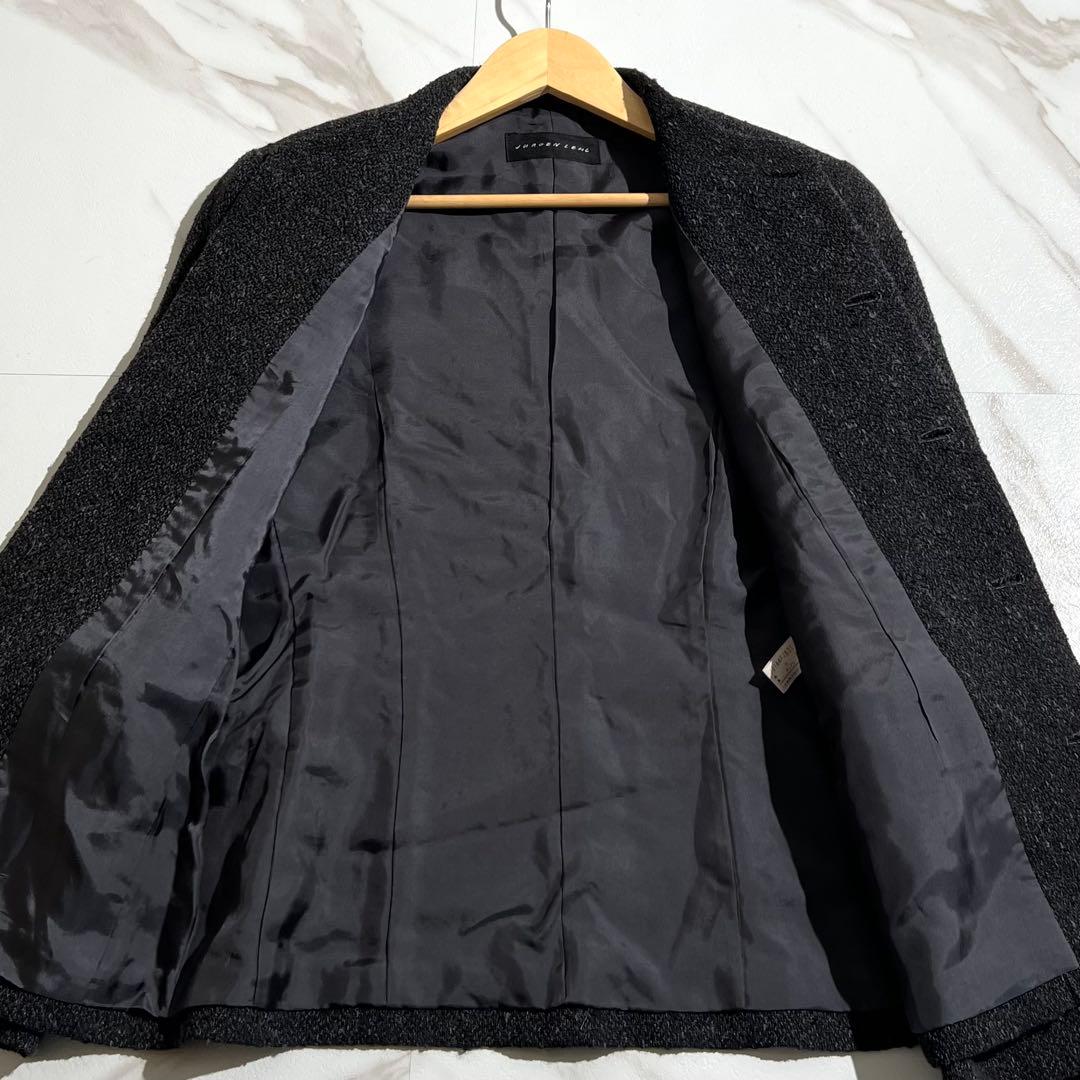 入手困難✨ アルパカ素材 ヨーガンレール ノーカラージャケット ブラック系