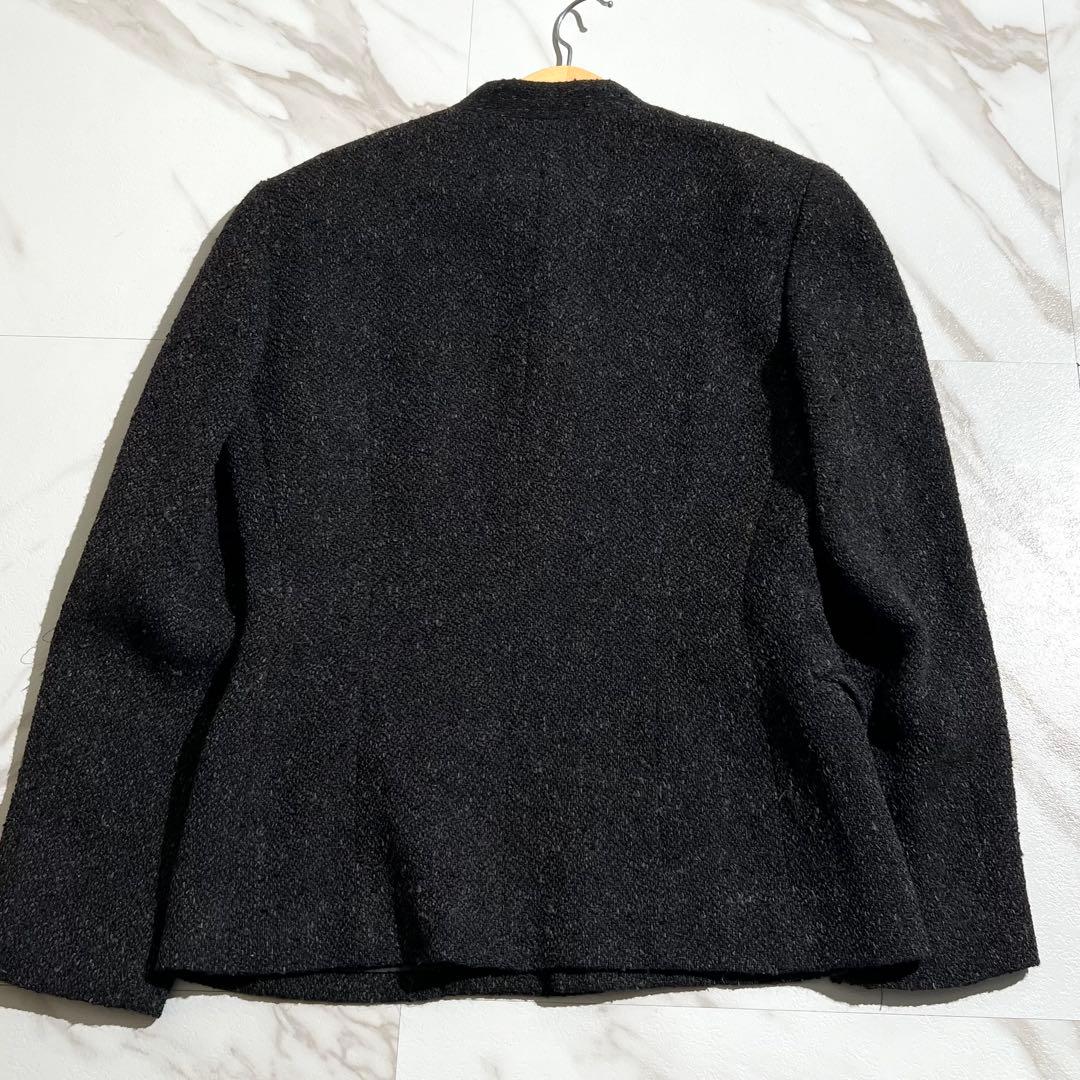 入手困難✨ アルパカ素材 ヨーガンレール ノーカラージャケット ブラック系