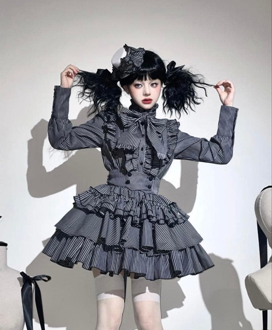 CATCOCOON スカート ストライプ