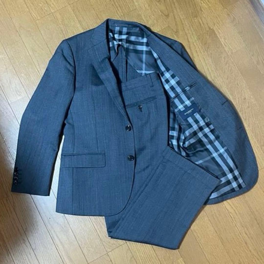 BURBERRY バーバリー グレー 38 セットアップ ウール