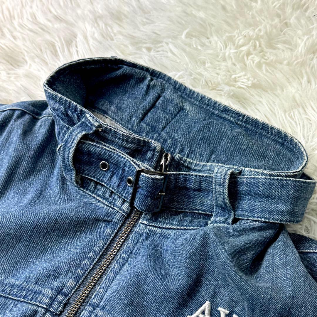 希少✨AVIREX オーバーオール　つなぎ　デニム　ロゴ　刺繍