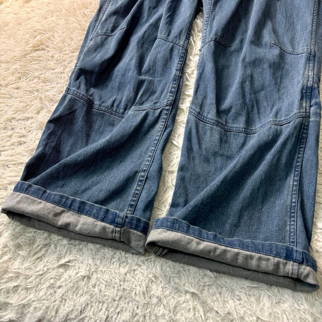 希少✨AVIREX オーバーオール　つなぎ　デニム　ロゴ　刺繍