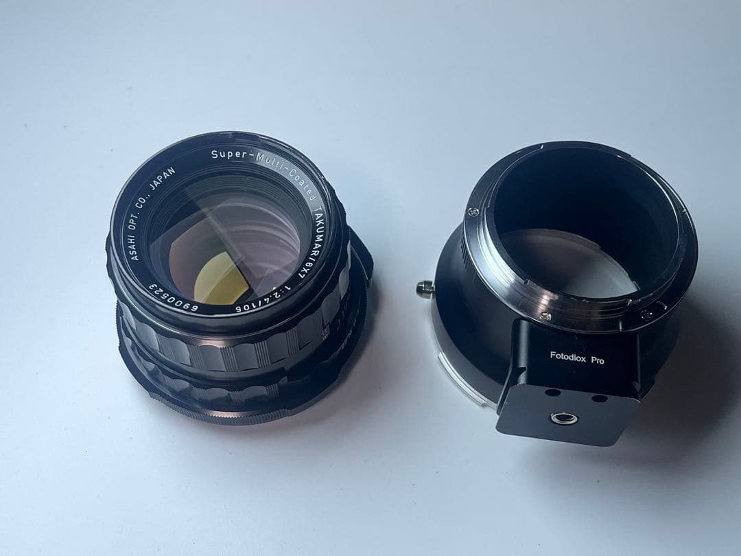 pentax 67 takumar 105mm f2.4 GFX用アダプタセット