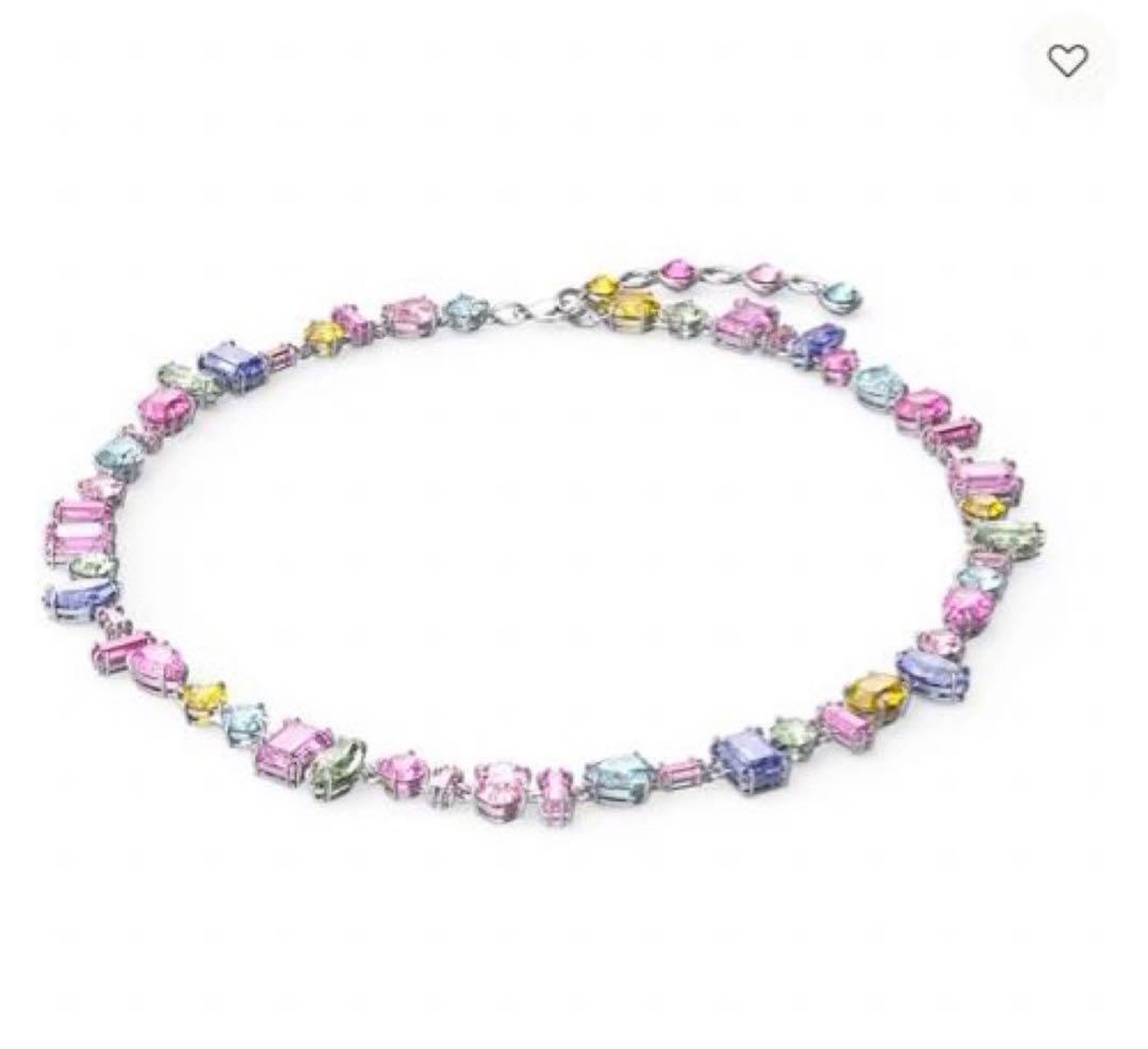 スワロフスキー Gema ネックレス ミックスカット マルチカラー ネ