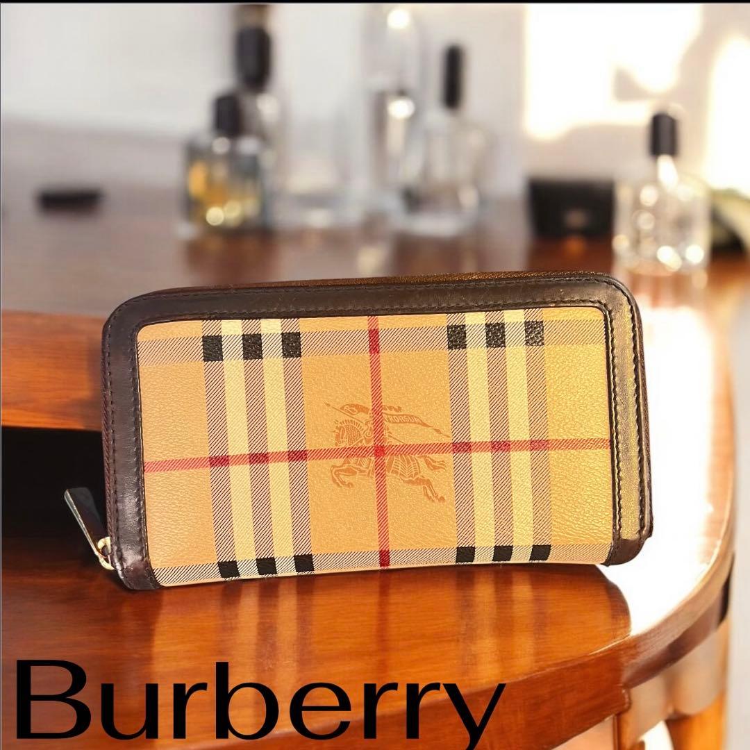 BURBERRY バーバリー　長財布　ノバチェック　シャドーホース
