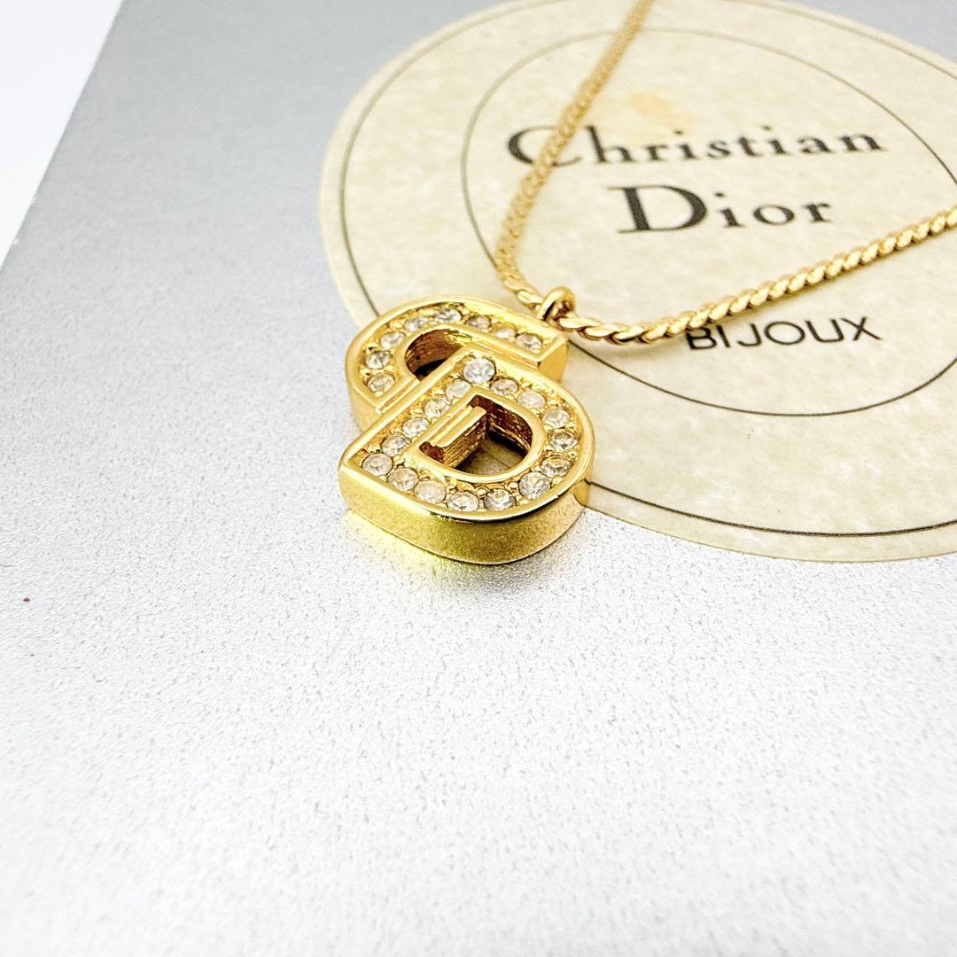 2846-1 保存箱付き極美品✨　Dior　ネックレス　CD ロゴ　希少　刻印