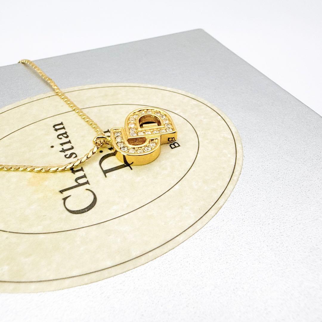 2846-1 保存箱付き極美品✨　Dior　ネックレス　CD ロゴ　希少　刻印