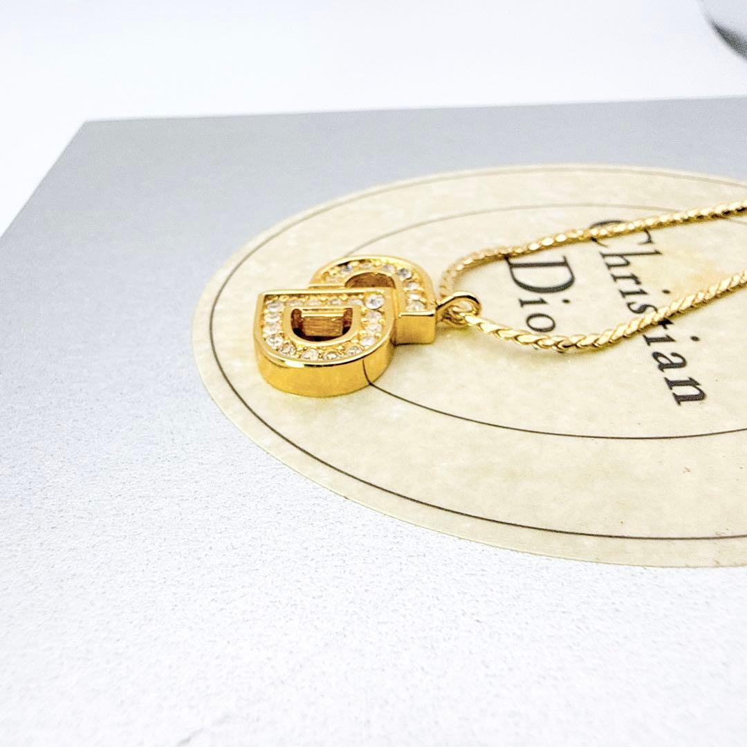 2846-1 保存箱付き極美品✨　Dior　ネックレス　CD ロゴ　希少　刻印