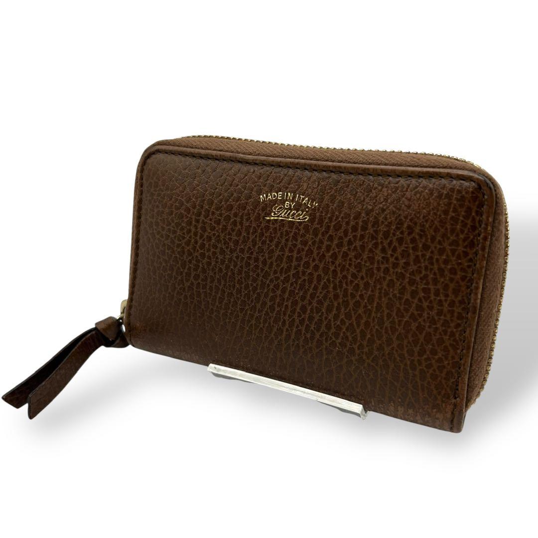 良品 1599 GUCCI ケース スウィング ヴィンテージ ブラウン