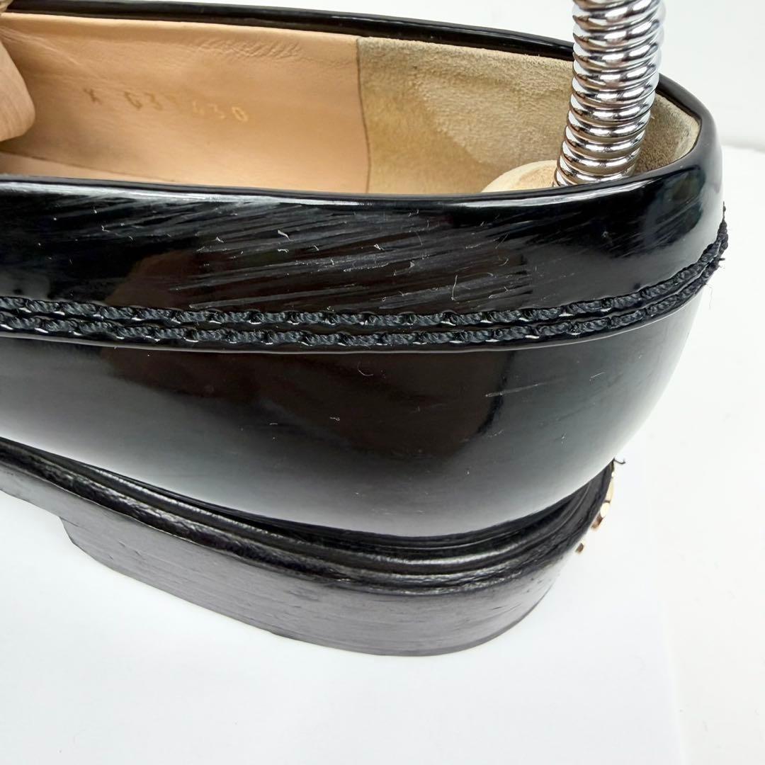 CHANEL エナメル ローファー シャネル Cocoロゴ 【36 1/2】