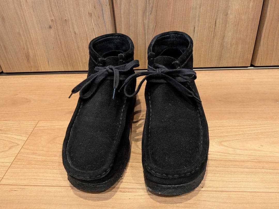 Clarks クラークス ワラビーブーツ　ブラックスウェードUK8