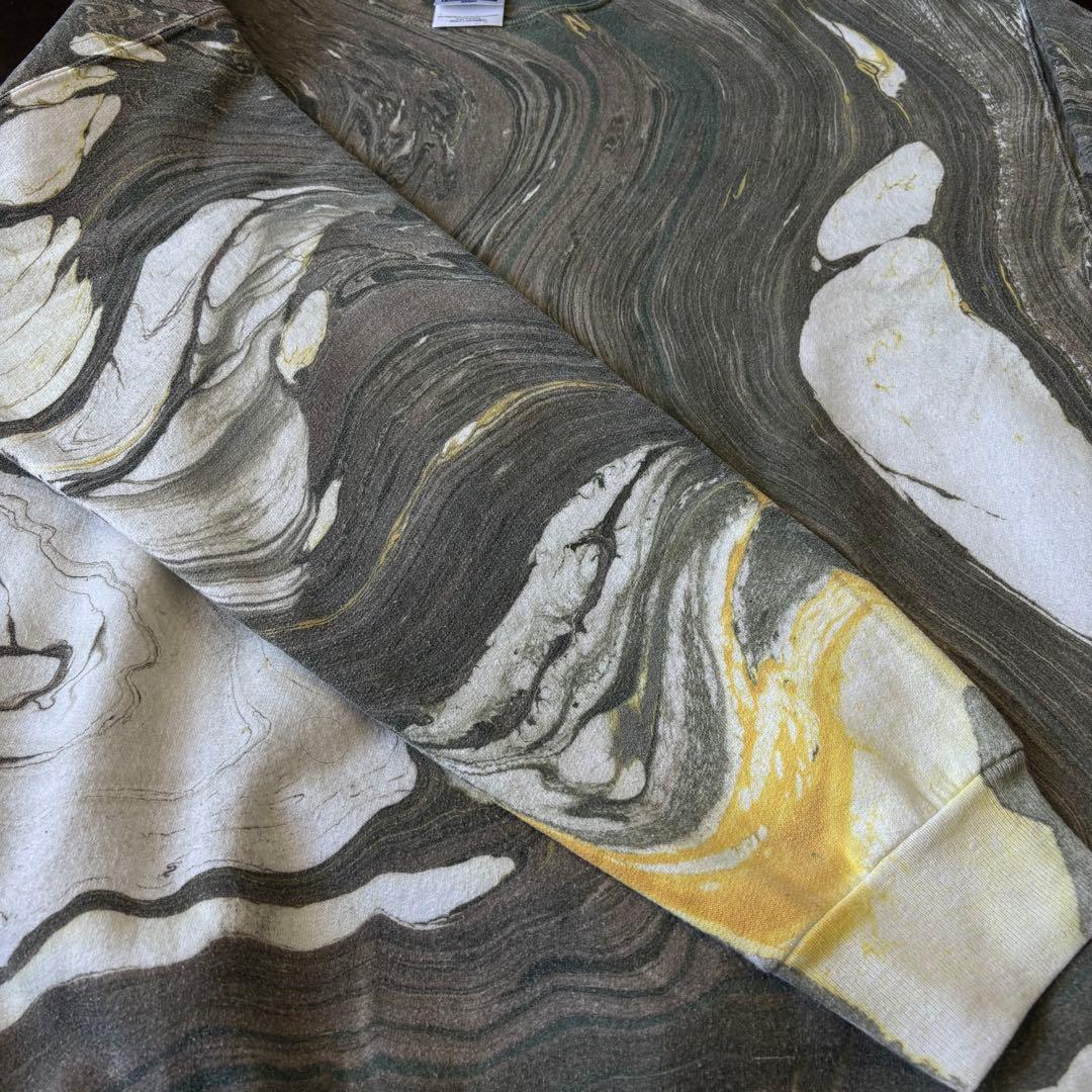 Z*様 Hanes 90s 00s マーブル 墨流し スウェット 水彩画 墨絵