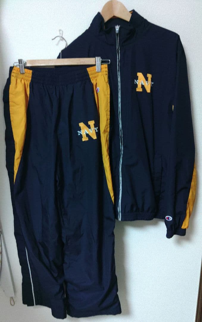 もろにぃ様　チャンピオン　US NAVY　バスケ　セットアップ　ナイロン 軍モノ