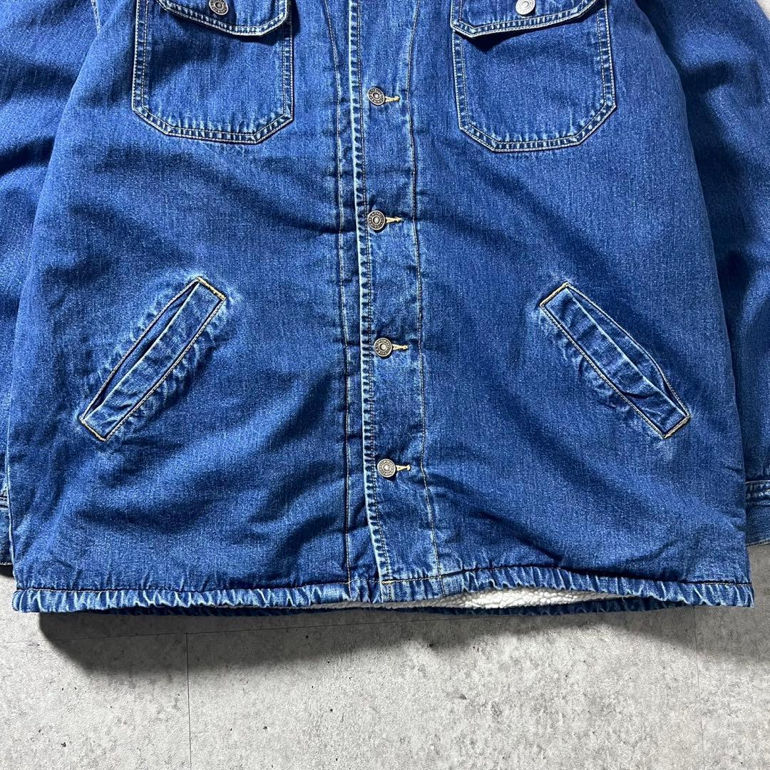 90s OLD GAP デニムボアジャケット L 襟コーズ カバーオール