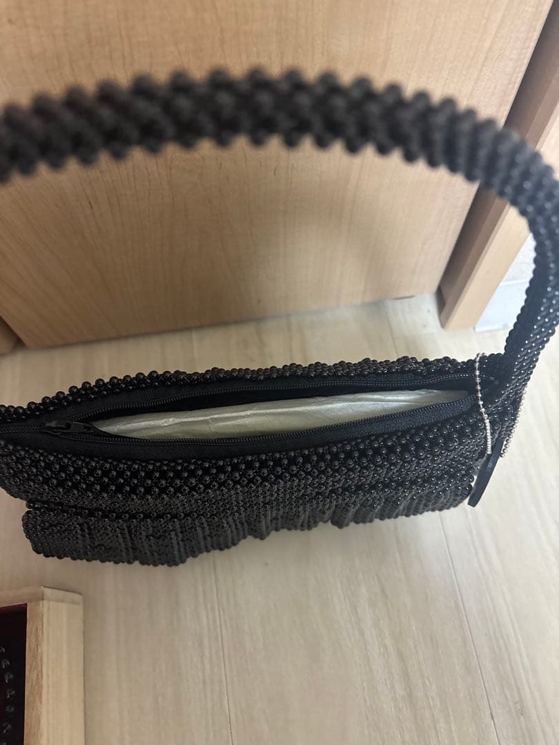 し*ず様 手作り工芸品　黒珊瑚ハンドバック