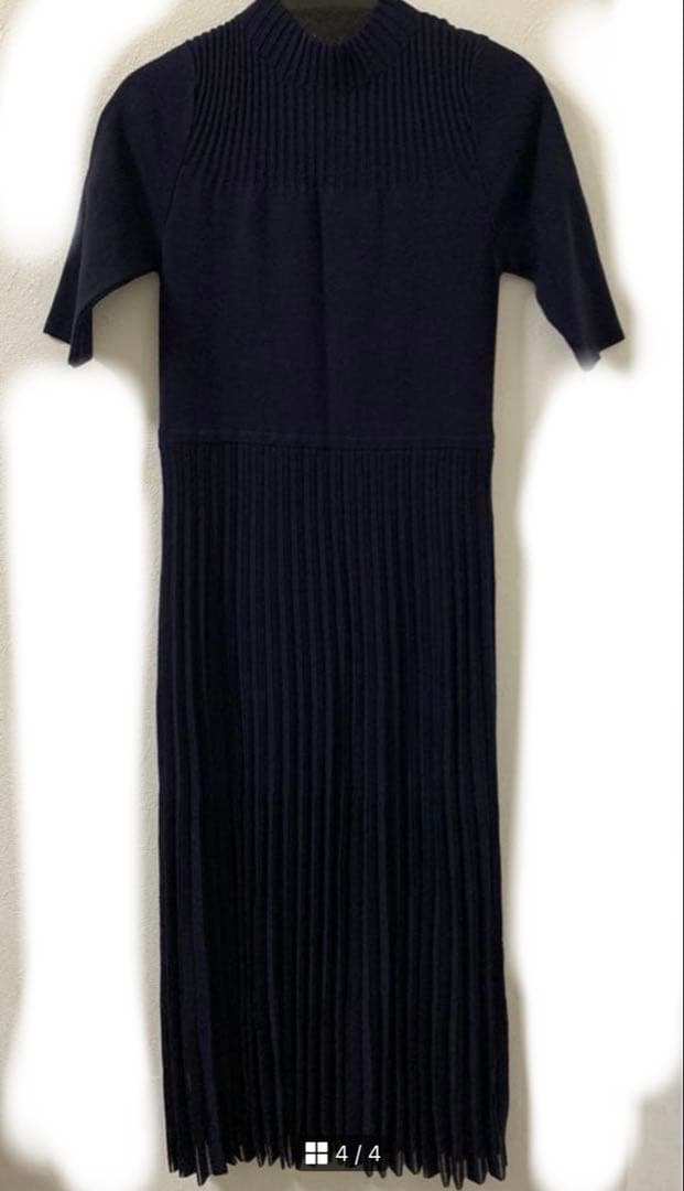 【極美品】anuans ボトルネックシアーニットワンピース