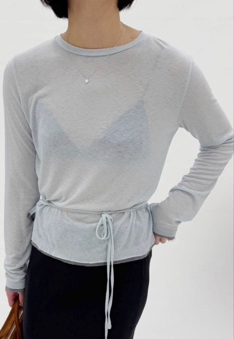 VERSO/ヴェルソ　Color Blocked LS T-shirt