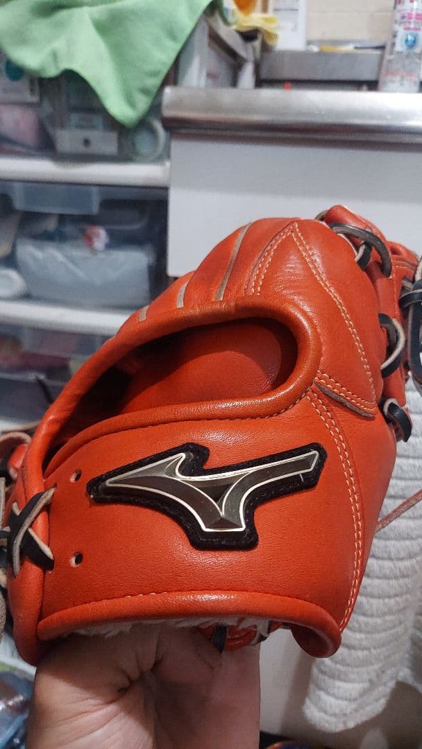 グローバルエリート 軟式　内野用　グローブ オレンジ