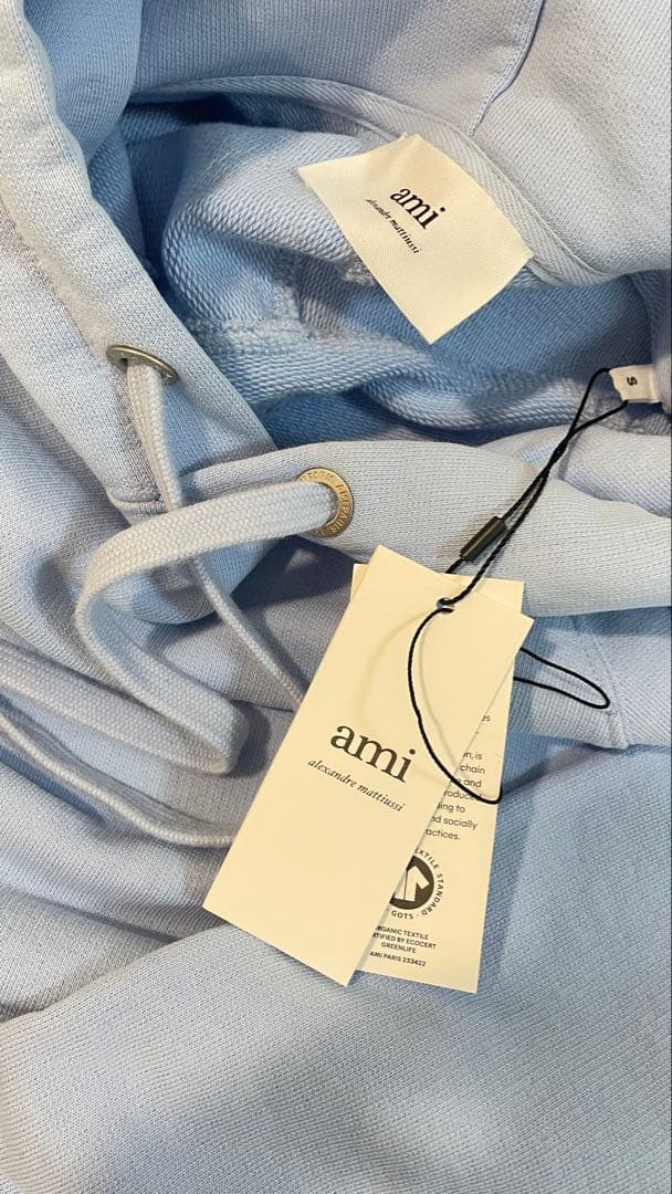 AMI DE COEUR アミパリス　新品未使パーカー ライトブルー　S