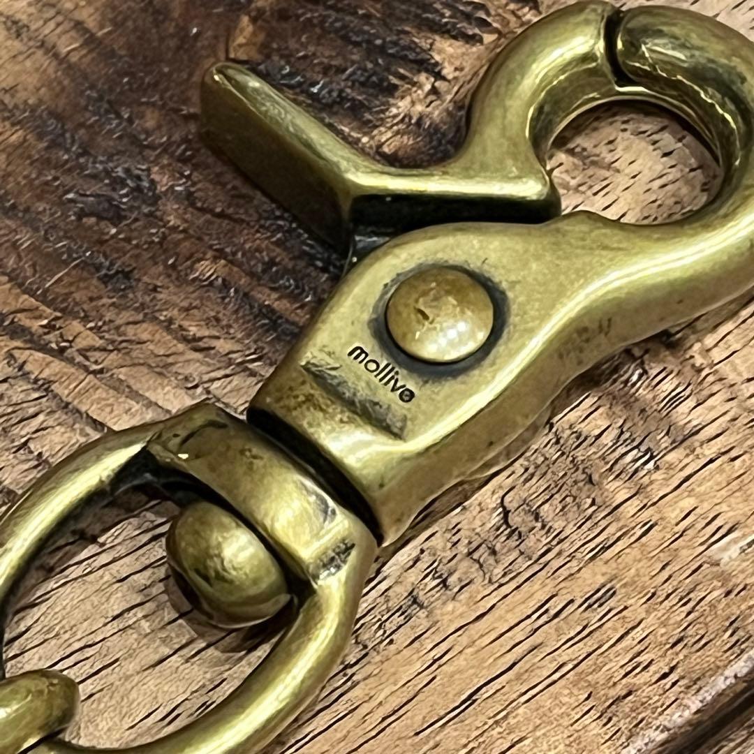 Molliveモリーヴ　真鍮(ブラス)×シルバー　ウォレットチェーン