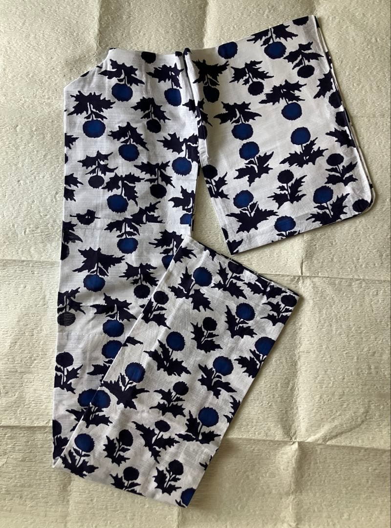 【Momoco】竺仙　浴衣　綿絽　たんぽぽ　手縫い仕立て　プレタMとほぼ同