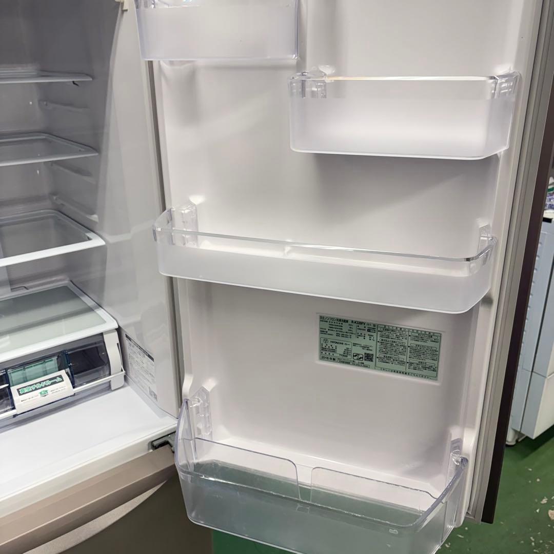 718 関東　保証　冷蔵庫　大型　右開き　300L強 自動製氷機　3ドア　極美品